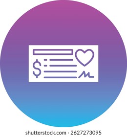 Cheque vector icon. Can be used for printing, mobile and web applications.