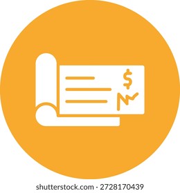 Cheque Vector Icon Design Illustration