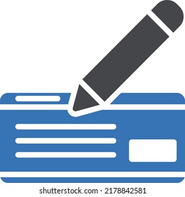 cheque Vector illustration on a transparent background.Premium quality symbols.Glyphs vector icon for concept and graphic design.