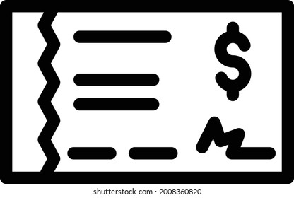 comprobar con fondo blanco. es un símbolo del icono de banca .thin line.