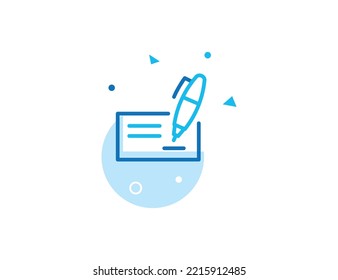 ChequeBook Stroke Line Icon, 
ChequeBook  vector illustration
