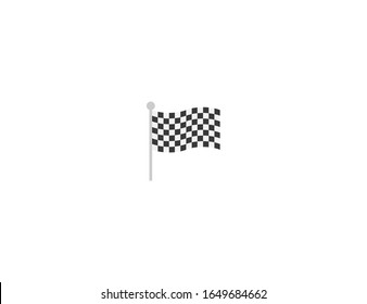 Chequered Flag Vector Flat Icon. Isolated Racing, Motor Sport, Finish Flag Emoji Illustration 