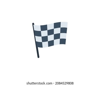 Chequered Flag Vector Isolated Icon. Racing Flag Emoji Illustration. Checkered Flag Vector Isolated Emoticon