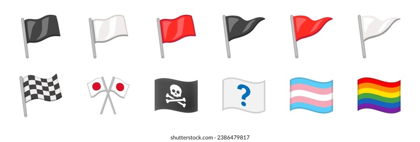 Icono aislado del vector de indicador controlado. Ilustración emoticona de la bandera de carreras. Emoticono aislado del vector indicador controlado, ilustración vectorial.