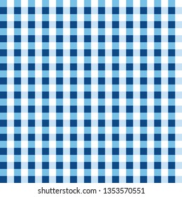 Chequered Geometric Pattern Blue White Gingham Stock Vector (Royalty ...