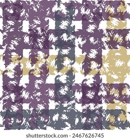 Chequered geometrical colourful, multi color background Horizontal brush strokes vector texture.