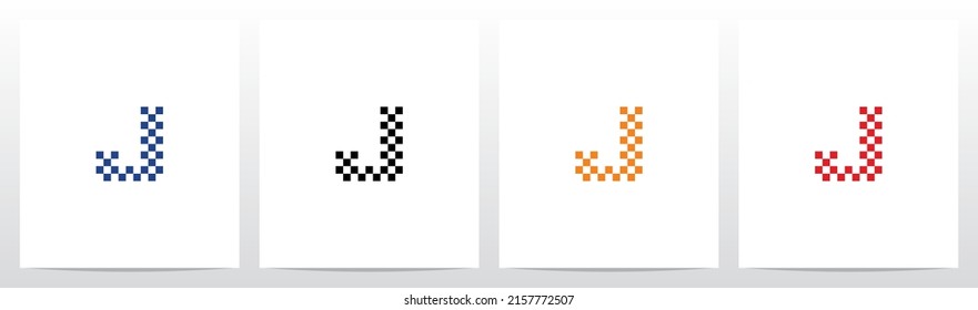 Diseño J de la letra del patrón controlado
