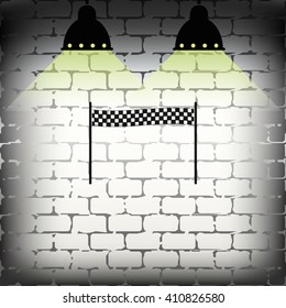Chequered race flag icon.