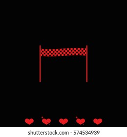 Chequered race flag icon.