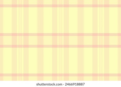 Chequered seamless background texture, mature check tartan textile. Dining room vector pattern plaid fabric in light and peach puff color.