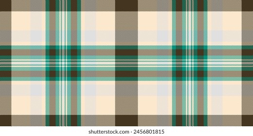 Chequered texture fabric seamless, packaging vector background textile. Store plaid pattern check tartan in blanched almond and dark color.