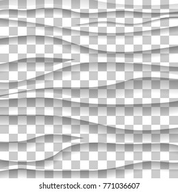 Chequered texture wavy background. Interior wall decoration. 3D Vector panel pattern. Abstract lines.