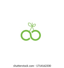 
logo de la línea vectorial de cerezo para negocios y consultoría y finanzas. y agricultura