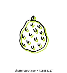 cherimoya doodle icon