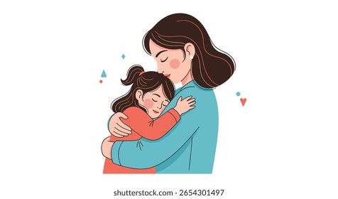 Momentos encantadores de amor materno um abraço terno entre mãe e filho