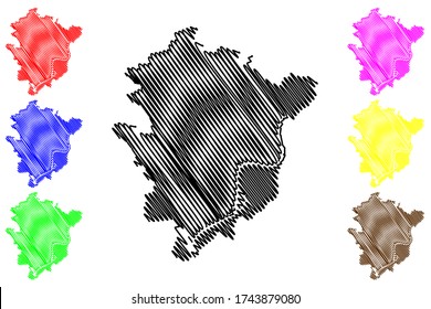 Chernihiv Stadt (Ukraine), Kartenvektorbild, Skizze Stadt Tschernigow Karte