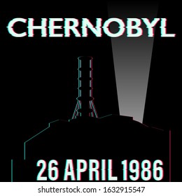 chernobyl disaster vector stock illustration with date isolated