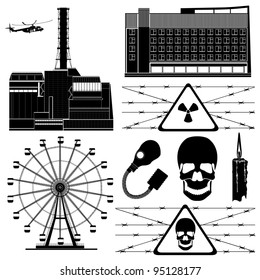 chernobyl symbol building element zone silhouette
