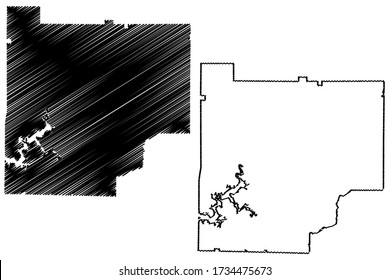 Cherokee County, Georgia (U.S. county, United States of America,USA, U.S., US) map vector illustration, scribble sketch Cherokee map