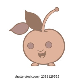 Cerezas para los niños. Ilustraciones aisladas de vectores para el diseño infantil.