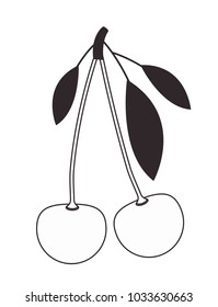 cherries fresh fruit icon