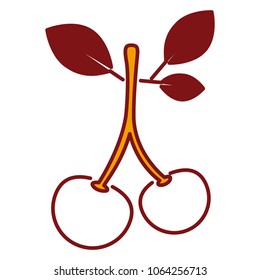 cherries fresh fruit icon