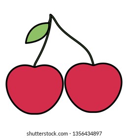 cherries fresh fruit icon