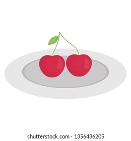 cherries fresh fruit icon