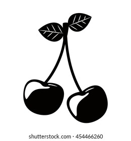 cherries fruit isolated icon design, vector illustration  graphic 