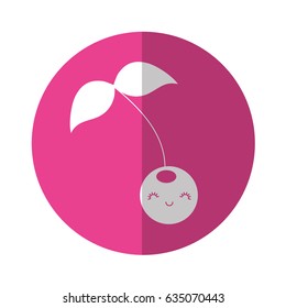 cherries fruits kawaii character