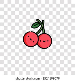 cherries icon sign and symbol. cherries color icon for website design and mobile app development. Simple Element from tropical collection for mobile concept and web apps icon.