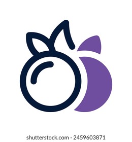 cherries icon. vector dual tone icon for your website, mobile, presentation, and logo design.