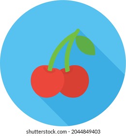 Cherries icon vector image. Can also be used for Physical Fitness. Suitable for mobile apps, web apps and print media.
