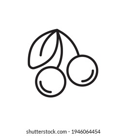 Cherries icon in vector. Logotype