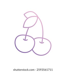 Cherries icon vector stock illustration