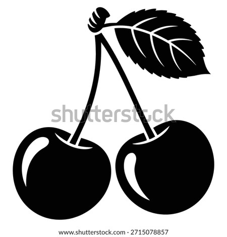 Cherries with leaf cherry fruit