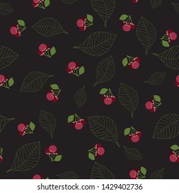 Cherries & leaves All Over Print