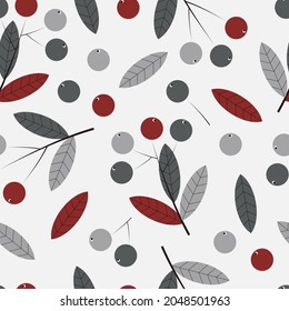 Cerezas con hojas. Patrón inmaculado para los tejidos modernos, los tejidos de moda, las almohadas decorativas. Vector.