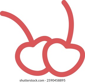 Cherries Line Hand Drawn Vector Illustration