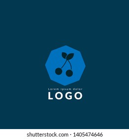 cherries logo concept. Designed for your web site design, logo, app, UI. map pin logo design. corporate identity logo. can be used for business company. modern illustration. 