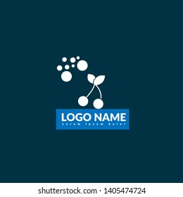 cherries logo concept. Designed for your web site design, logo, app, UI. map pin logo design. corporate identity logo. can be used for business company. modern illustration. 