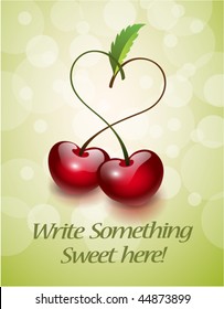 Cherries in Love Greeting Card