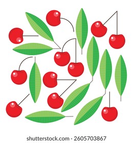 cherries mid century modern design 