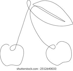 Illustration Cerises un trait d'art 