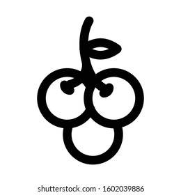 
Cherries Outline bold Vector Icon which can be easily modified or Edited
