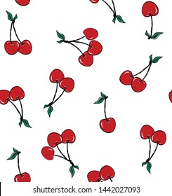 Cherries Seamless all over print fabric