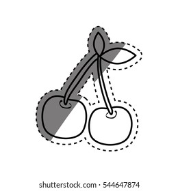 Cherries sweet fruit icon vector illustration graphic design