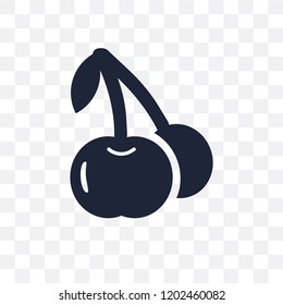 Cherries transparent icon. Cherries symbol design from Fruit and vegetables collection. Simple element vector illustration on transparent background.