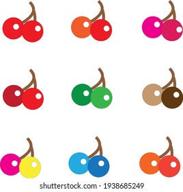 Cherries in a variety of beautiful colors.