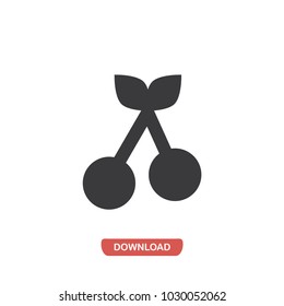 Cherries vector icon